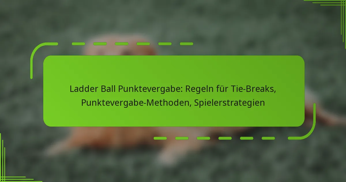 Ladder Ball Punktevergabe: Regeln für Tie-Breaks, Punktevergabe-Methoden, Spielerstrategien
