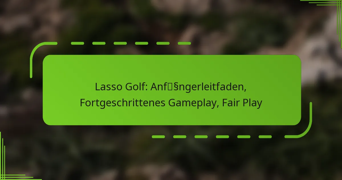 Lasso Golf: Anfängerleitfaden, Fortgeschrittenes Gameplay, Fair Play