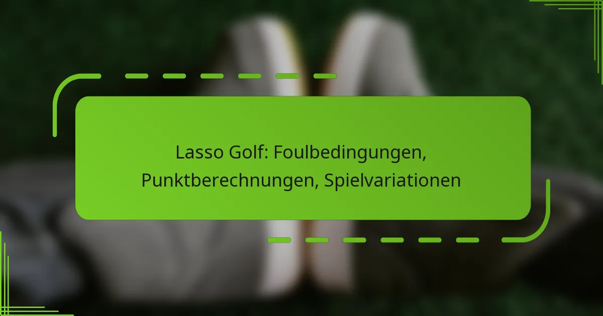 Lasso Golf: Foulbedingungen, Punktberechnungen, Spielvariationen