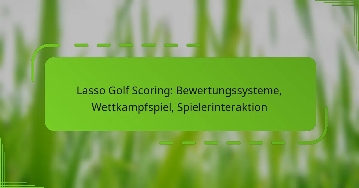 Lasso Golf Scoring: Bewertungssysteme, Wettkampfspiel, Spielerinteraktion